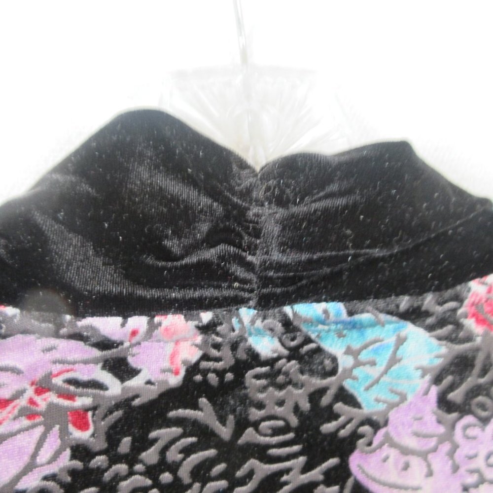 Chico's Size 3 US XL Floral Sound Kimono Black Velvet Burnout Cardigan 570318059 - Picture 3 of 13